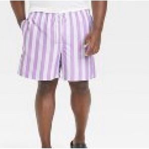 Striped swim trunks